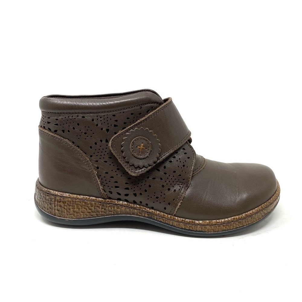 Spring Step Souzala Leather Ankle Boots Brown